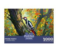 Great Spotted Woodpecker 1000 Pezzi Puzzle Classici Impegnativo E Difficile Per Qualità Premium Per Adulti E Bambini Da 14 Anni E Più Puzzle Per Gioco Familiare, Festa Aziendale Regalo Per Amore E A