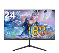 Great voell 24 pollici 1080P Gaming Monitor, 180HZ, Anti-Blue Light Eye Protection, compatibile VESA-75 * 75mm, inclinabile, con FreeSync, supporto HDR, HDMI+DP, 16:9