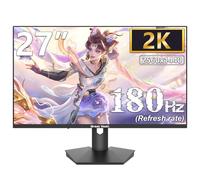 Great voell 27 pollici Gaming Monitor 1440P (2560 * 1440), 2K, 180HZ, Anti-Blue Light Eye Protection, VESA-75 * 75mm compatibile, inclinabile, con FreeSync, supporto HDR, HDMI+DP, 16:9