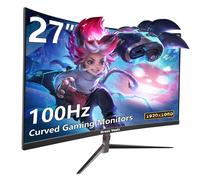Great voell Monitor da Gaming Curvo 27 Pollici, Full HD 1080p, 1800R, 100 Hz, FreeSync, HDR10, VA, Rapporto di Contrasto 4000:1