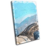Great Wall of China Asia Landmarks SINGLE TELA parete arte foto stampa