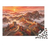 Great Wall Puzzle for Adultos 1000 Pezzi Recyclable Paper Chinese Heritage Jigsaw Puzzle Gioco Genitore-Figlio Props Developing Boy & Girl‘s Intelligence Toy 38x26cm/1000pcs