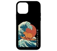 Great Wave Capybara Surf Meme Arte Giapponese Uomini Donne Bambini Custodia per iPhone 12 mini