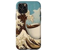 Great Wave Coffee Kanagawa Ukiyo-e Caffeina giapponese Art Custodia per iPhone 11 Pro