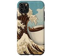 Great Wave Coffee Kanagawa Ukiyo-e Caffeina giapponese Art Custodia per iPhone 11 Pro Max