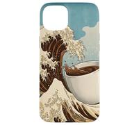 Great Wave Coffee Kanagawa Ukiyo-e Caffeina giapponese Art Custodia per iPhone 15 Plus