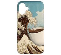 Great Wave Coffee Kanagawa Ukiyo-e Caffeina giapponese Art Custodia per iPhone 16 Plus