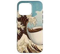 Great Wave Coffee Kanagawa Ukiyo-e Caffeina giapponese Art Custodia per iPhone 16 Pro