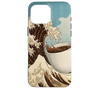 Great Wave Coffee Kanagawa Ukiyo-e Caffeina giapponese Art Custodia per iPhone 16 Pro Max