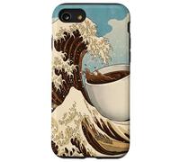 Great Wave Coffee Kanagawa Ukiyo-e Caffeina giapponese Art Custodia per iPhone SE (2020) / 7/8