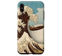 Great Wave Coffee Kanagawa Ukiyo-e Caffeina giapponese Art Custodia per iPhone XS Max