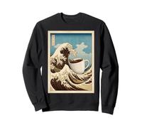 Great Wave Coffee Kanagawa Ukiyo-e Caffeina Giapponese Art Felpa