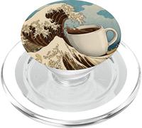 Great Wave Coffee Kanagawa Ukiyo-e Caffeina giapponese Art PopSockets PopGrip per MagSafe