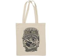 Great Whale Blue Deep Ocean Adventure - Borsa tote in cotone naturale, colore: Bianco