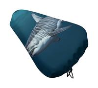 Great White Shark - Coprisedile per bicicletta, impermeabile, con coulisse, per pioggia, neve, polvere, per mountain bike, bici da strada