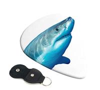 Great White Shark Plettro per chitarra Set da 6 pezzi per chitarra acustica, chitarra elettrica, basso, ukulele - sottile, medio e spesso