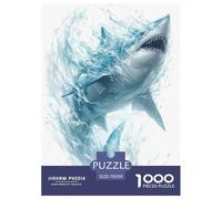 Great White Shark Puzzle Impossibili 1000 Pezzi Decorazione Per La Casa. Giochi Rilassamento E Intelligence Per Adulti E Bambini Da 12 Anni 70x50cm/1000pcs