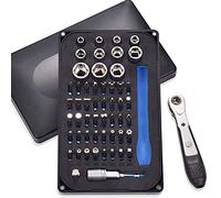 GreaTalent 54 in1 S2 - Set di punte per cacciavite a cricchetto in acciaio con attacco esagonale da 1/4", attacco da 1/4", adattatore per bussola, supporto per punte di prolunga, ingranaggi a 36 denti