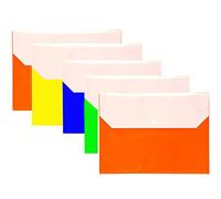 GreatDio® Cartellina portadocumenti con doppia tasca anteriore e posteriore, formato A4, portadocumenti, porta buste, scatola portaoggetti, organizer a bottone, contenitore in plastica per carta