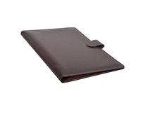 GreatDio® Leatherite Material - Cartella professionale per conferenze, formato A4, per documenti (nero, formato A4, 2 pezzi)