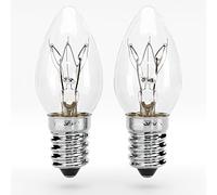greate 2 lampadine E14 7W - Lampadine per lampada di sale - Luce di orientamento, macchina da cucire, vetrina - Lampadina E14 piccola con 40 lumen - E14 lampadina a candela illuminante