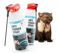 greate 2X Spray Anti-Martora per vano Motore Auto 400 ml - Difesa immediata e duratura Contro Le martore - Made in Germany - Repellente per Topi, Repellente Topi Auto