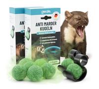 greate 8X Sfere profumate Anti-martora incl. Supporto - Difesa immediata e duratura Contro Le martore per Auto - Made in Germany - Repellente per Topi, Repellente Topi Auto