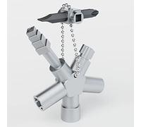 greate ABSINA Chiave universale con 7 profili | Chiave quadra e non solo multiuso per armadi cantieri finestre porte tubi e molto altro contatori universale quadri elettrici