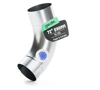 greate Gomito pluviale zincato 72° e diametro 80 mm - gomito con manicotto per semplice montaggio a innesto - curva come accessorio per grondaia - scarico acqua piovana