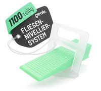 greate Sistema di Livellamento per piastrellisti da 1100 Pezzi 2mm - Set per la Posa delle Piastrelle con 1000 Clips e 100 Cunei - distanziatori per piastrelle 2 mm, livellatori per piastrelle