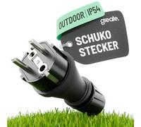 greate Spina Tedesca Maschio 230V impermeabile IP54 - spine Schuko esterno con protezione piegatura & scarico trazione - spina shuko 2 poli - presa shuko con 16A & 3,7kW