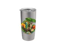 Greater Grison porta Lily Pad in testa attraverso la pioggia Bicchiere termico in acciaio inox doppia parete
