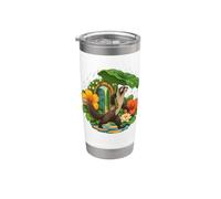 Greater Grison porta Lily Pad in testa attraverso la pioggia Bicchiere termico in acciaio inox doppia parete