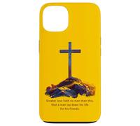 Greater Love Hath No Man Than This - John 15:13 Jesus Cross Custodia per iPhone 13