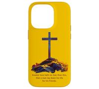 Greater Love Hath No Man Than This - John 15:13 Jesus Cross Custodia per iPhone 14 Pro