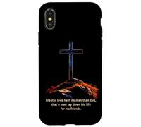 Greater Love Hath No Man Than This - John 15:13 Jesus Cross Custodia per iPhone X/XS