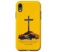 Greater Love Hath No Man Than This - John 15:13 Jesus Cross Custodia per iPhone XR