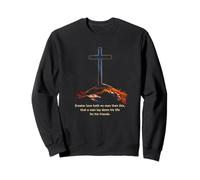 Greater Love Hath No Man Than This - John 15:13 Jesus Cross Felpa