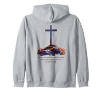 Greater Love Hath No Man Than This - John 15:13 Jesus Cross Felpa con Cappuccio