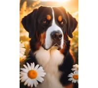 Greater Swiss Mountain Dog face Notebook - Large 6 x 9 inches - 127 Pages