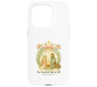 Greatest Gifts of All Nativity Matthew 1:21 Christmas Custodia per iPhone 15 Pro