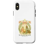 Greatest Gifts of All Nativity Matthew 1:21 Christmas Custodia per iPhone X/XS