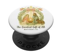 Greatest Gifts of All Nativity Matthew 1:21 Christmas PopSockets PopGrip Adesivo