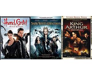 Greatest legends Triple DVD Snow White & The Huntsman + Hansel and Gretel Modern Fairy Tale + King Arthur Epic Story Action 3-Pack Feature