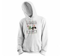GREATFITS Funny The Office Christmas Happy Birthday Jesus Felpa con cappuccio unisex, bianco, XL