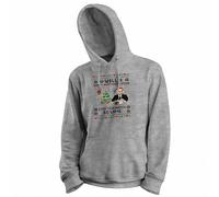 GREATFITS Funny The Office Christmas Happy Birthday Jesus Felpa con cappuccio unisex, Grigio, S