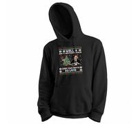 GREATFITS Funny The Office Christmas Happy Birthday Jesus Felpa con cappuccio unisex, Nero , S