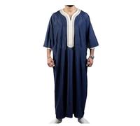 Greatfool Kaftano Uomo con Finiture di Alta qualità - Vestito Arabo Uomo in Stile Kaftan Marocchino discreto e Raffinato - L