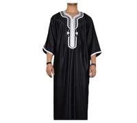 Greatfool Kaftano Uomo con Finiture di Alta qualità - Vestito Arabo Uomo in Stile Kaftan Marocchino discreto e Raffinato - L