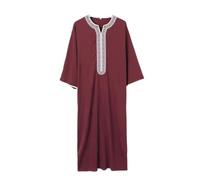 Greatfool Kaftano Uomo con Finiture di Alta qualità - Vestito Arabo Uomo in Stile Kaftan Marocchino discreto e Raffinato - M